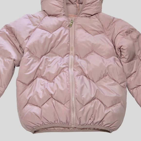 Teddy Ears Winter Puff Jacket Girls Size 4T Pink Hooded Warm Polyester Coat Cute - Picture 8 of 13